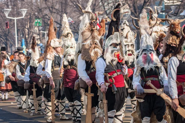 Festival Kukeri di Pernik, Bulgaria — Stok Foto