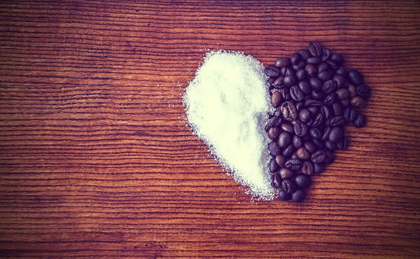 L'amour pour le café avec du sucre est illimité — Photo