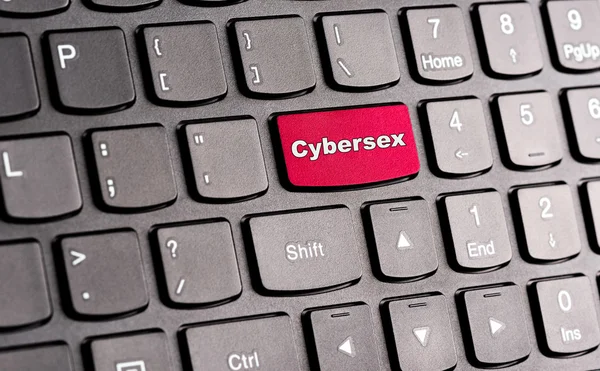 "Cybersex "knop, op toetsenbord — Stockfoto