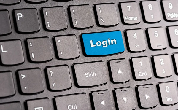 "Login "knop, op toetsenbord — Stockfoto