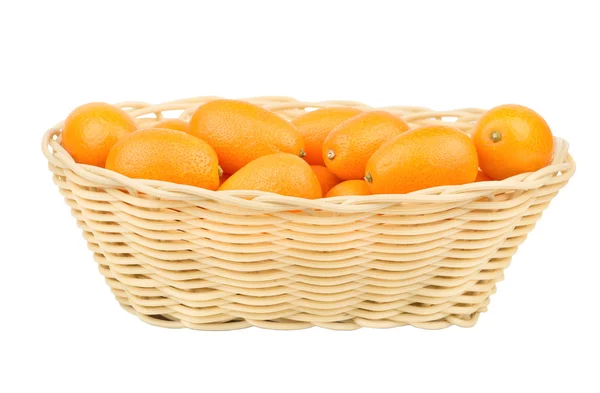 Kumquat fruits in basket — Stock Photo, Image