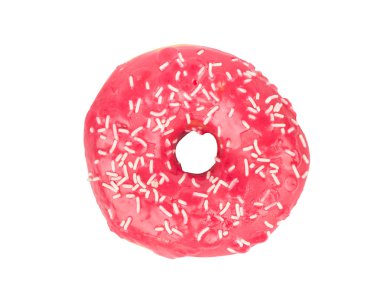 Pembe çörek izole edilmiş.