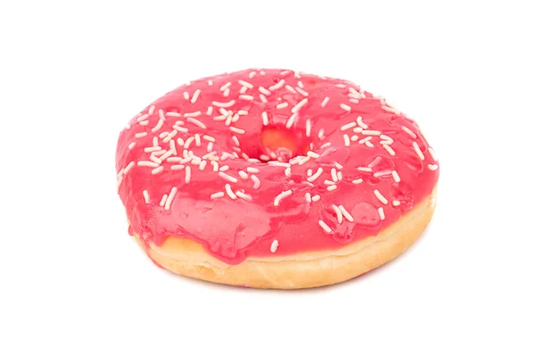 Roze donut geïsoleerd — Stockfoto