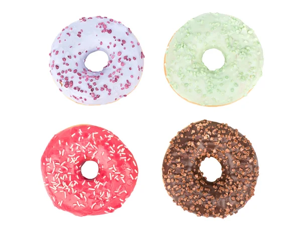 Fyra varicolored donut — Stockfoto