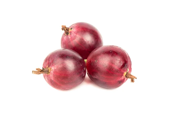 Three red gooseberries — Stock Photo, Image