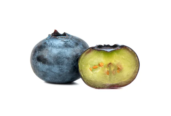 Fresh blueberries and half — Stock Photo, Image