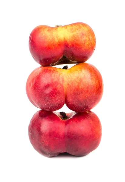 Three flat peach — Stock Photo, Image