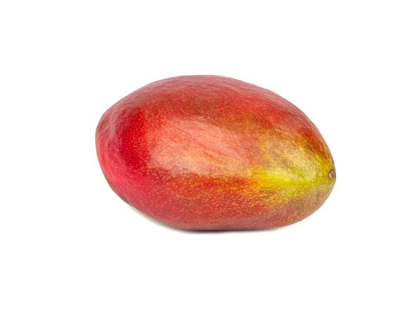 Olgun Kırmızı Mango Meyvesi Beyaz Arka Planda Izole Edilmiş — Stok fotoğraf