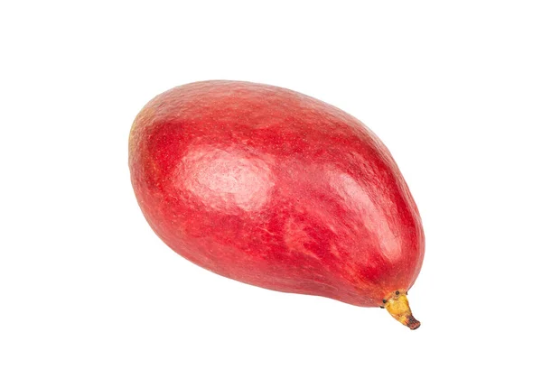 Delicioso Fruto Manga Vermelho Isolado Fundo Branco — Fotografia de Stock