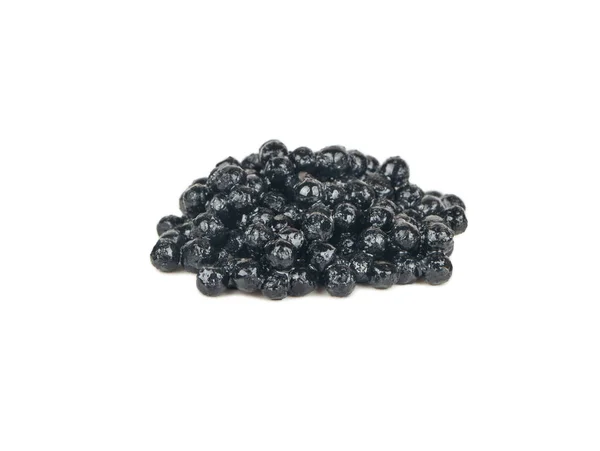 Pilha Caviar Preto Isolado Fundo Branco — Fotografia de Stock