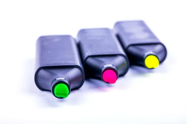 Tres marcadores de color — Foto de Stock