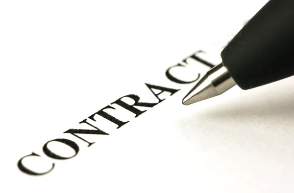 Contract and pen — Stock Photo, Image