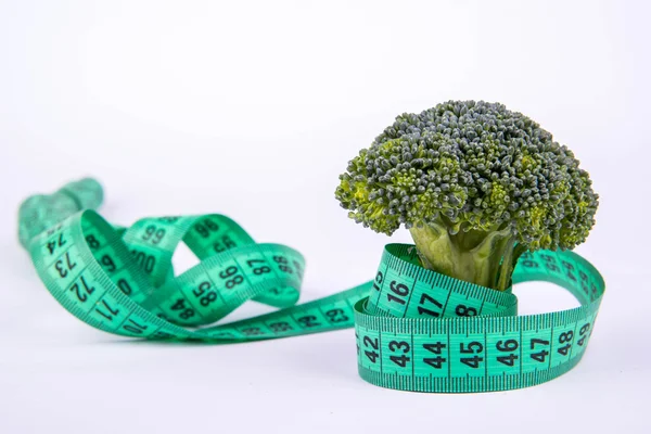 Broccoli och mätaren — Stockfoto