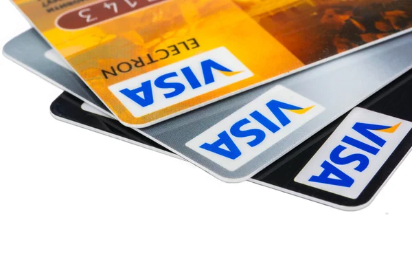 Tres tarjetas de crédito — Foto de Stock