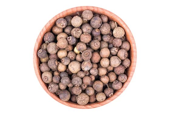 Grains of pepper in a bowl — Stock Photo, Image