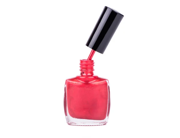 Verniz de unhas vermelho — Fotografia de Stock