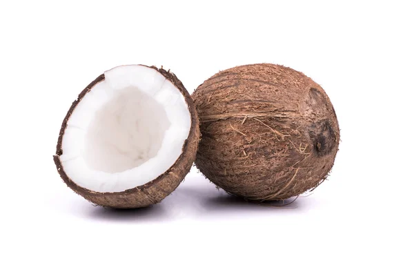 Noce di cocco con metà — Foto Stock