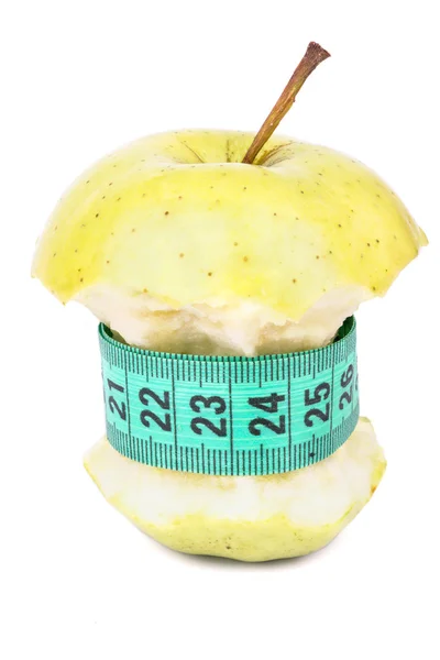 Apple core och mätare — Stockfoto