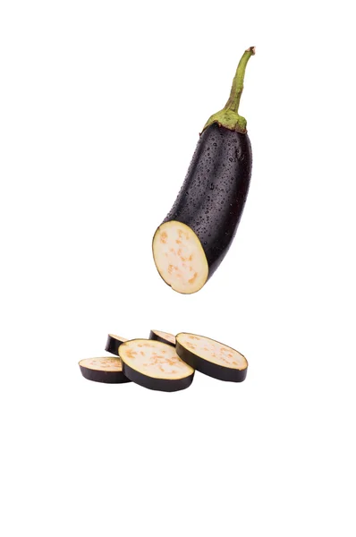 De helft van aubergine — Stockfoto