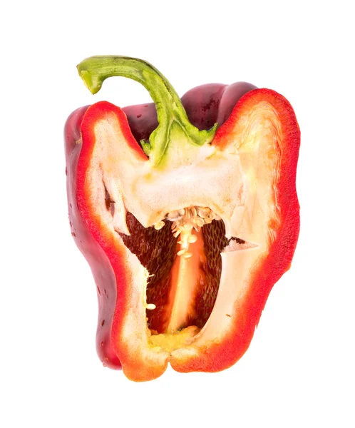 En halv röd paprika — Stockfoto