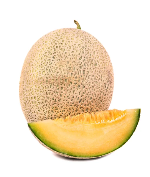 Melón melón con rebanada — Foto de Stock