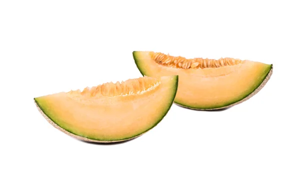 Trancher le melon cantaloup — Photo