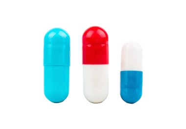 Çok renkli tıbbi kapsül