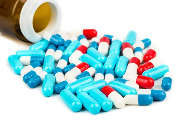 Veelkleurige medische capsules — Stockfoto