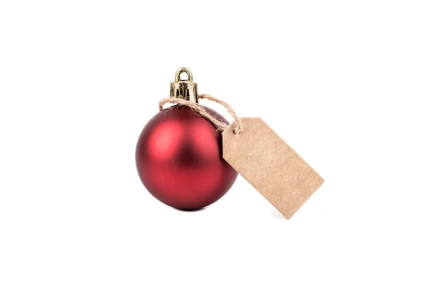 Christmas ball och etiketten — Stockfoto