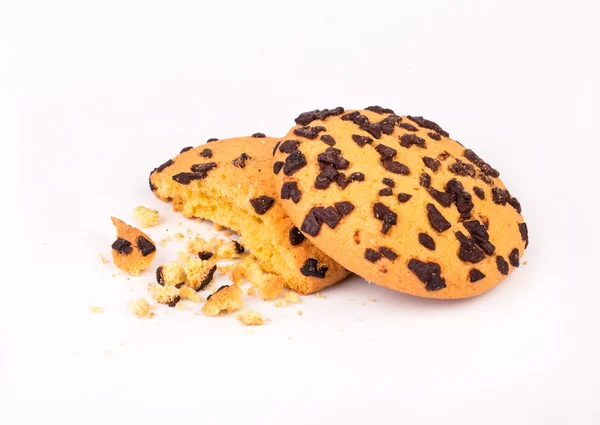 Pokousaný cookie s čokoládou — Stock fotografie