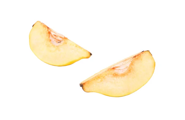 Due fette di mela cotogna — Foto Stock