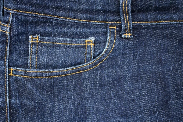 Fashion of the pocket of blue denim jeans — Stock Photo, Image