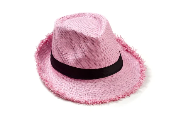 Pink straw hat — Stock Photo, Image