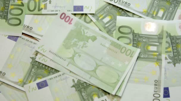 Пересчет евро — стоковое видео