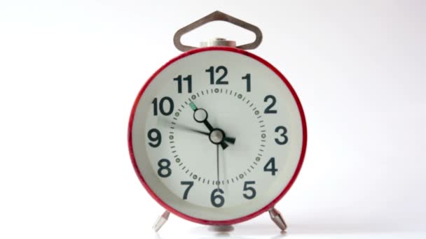 Alarm clock in zes — Stockvideo