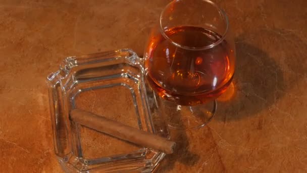 Cognac e sigari — Video Stock
