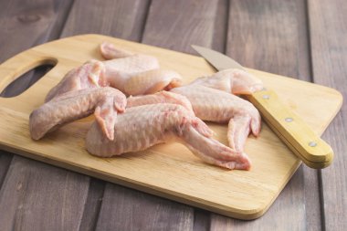 ham tavuk kanadı yakın çekim