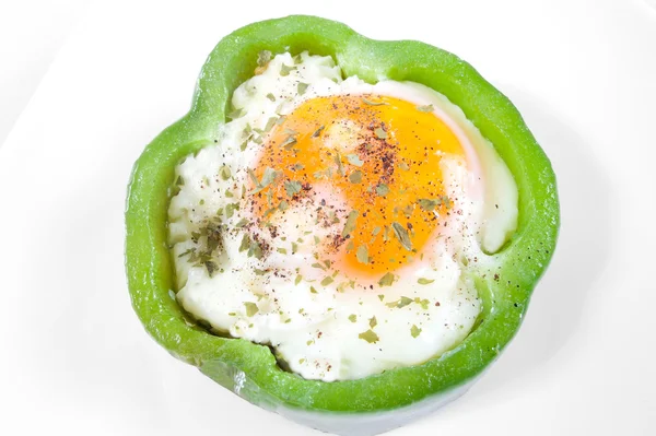 Colorful pepper vegetable with eggs — Stock Photo, Image