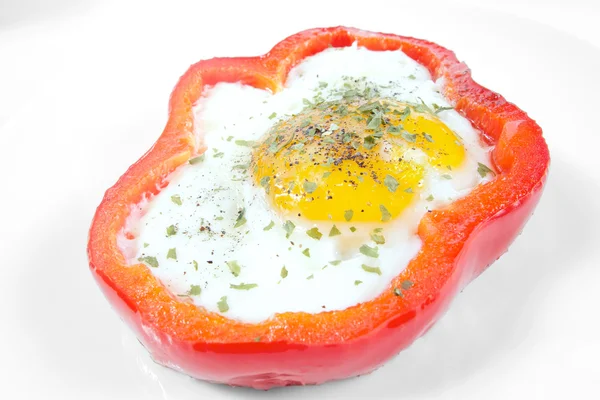 Colorful pepper vegetable with eggs — Stock Photo, Image