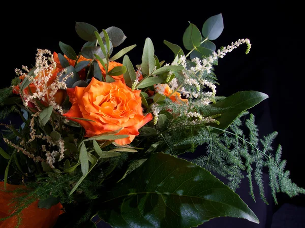 Orange wedding colourful bouquet of flowers — Stock Photo, Image