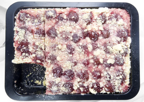 Söta plommon dessert — Stockfoto