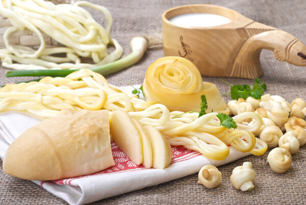 Традиционные словацкие сырные изделия
