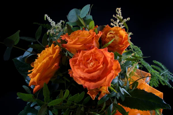 Casamento laranja colorido buquê de flores — Fotografia de Stock