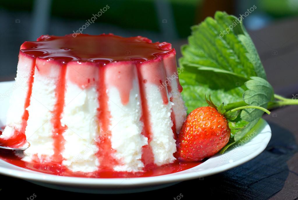 Sweet strawberry family dessert