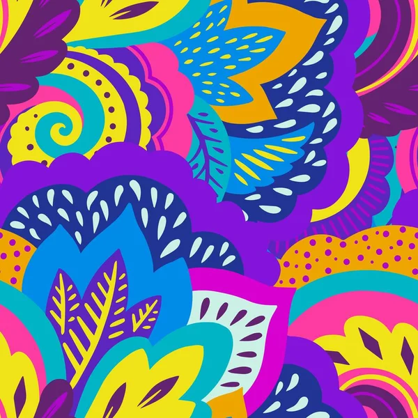 Funky barevné bezešvé psychedelická textura pro dekoraci a design. — Stockový vektor