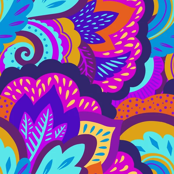 Funky barevné bezešvé psychedelická textura pro dekoraci a design. — Stockový vektor