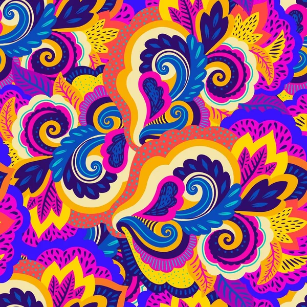 Funky barevné bezešvé psychedelická textura pro dekoraci a design. — Stockový vektor