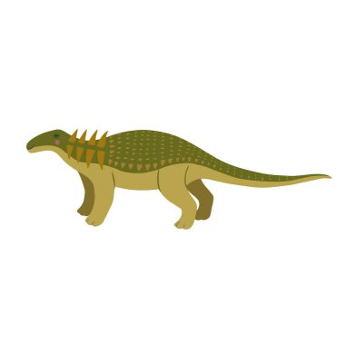 Beyaz arka planda izole edilmiş şirin karikatür nodosaurus.. 