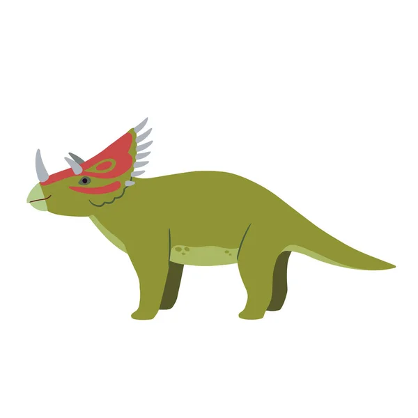 Bonito desenho animado doodle regaliceratops, isolado no fundo branco. — Vetor de Stock