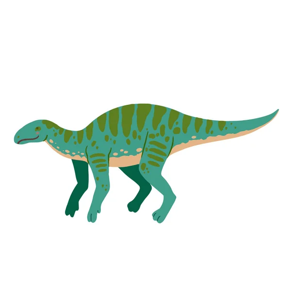 Bonito desenho animado doodle fukuisaurus, isolado no fundo branco. — Vetor de Stock